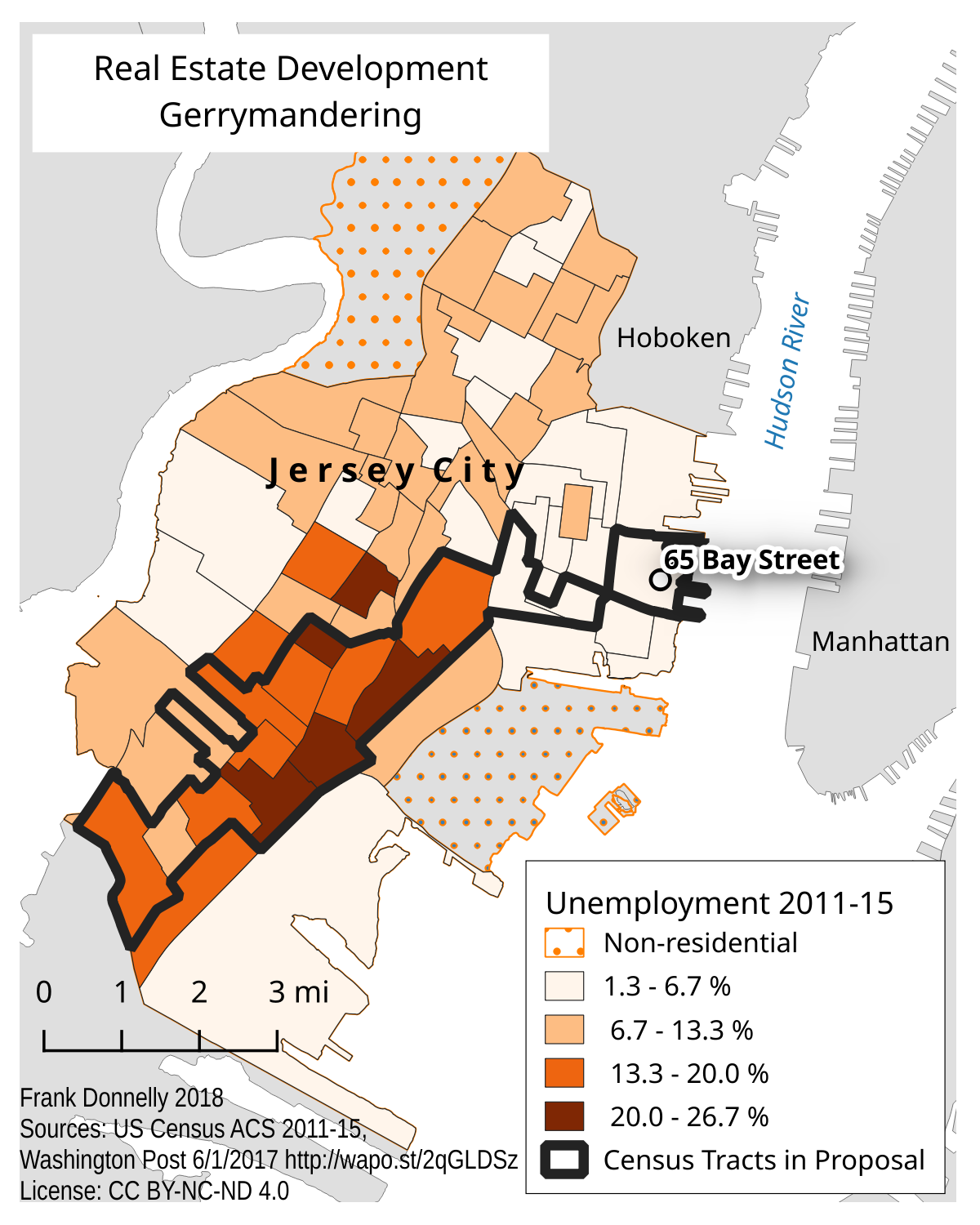 Jersey City Real Estate Gerrymandering Map