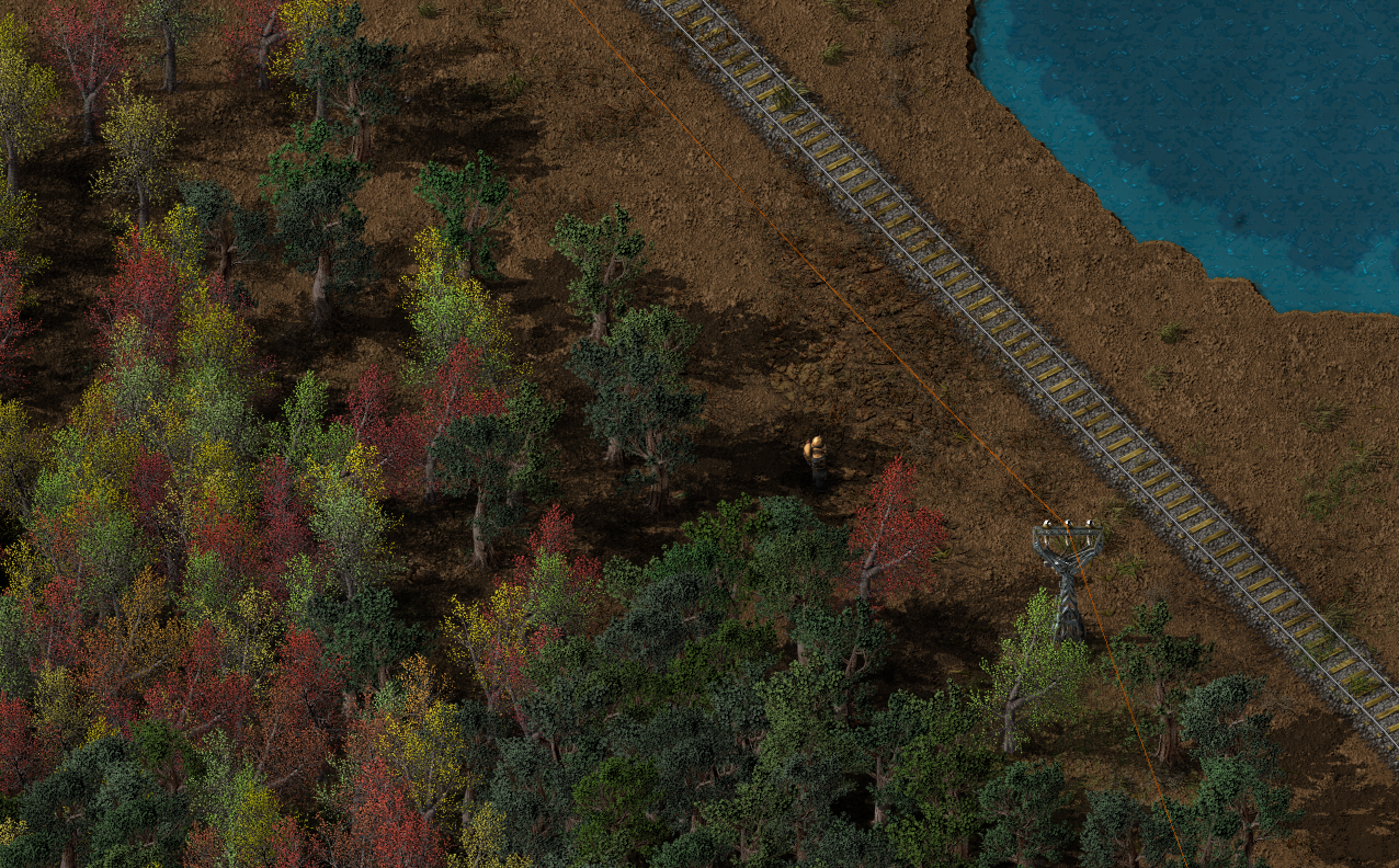 Factorio forest landscape