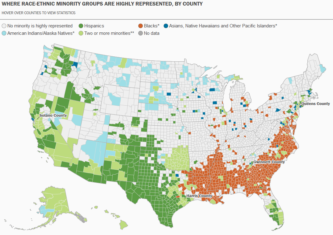 Map of US Racial and Ethnic Diversity