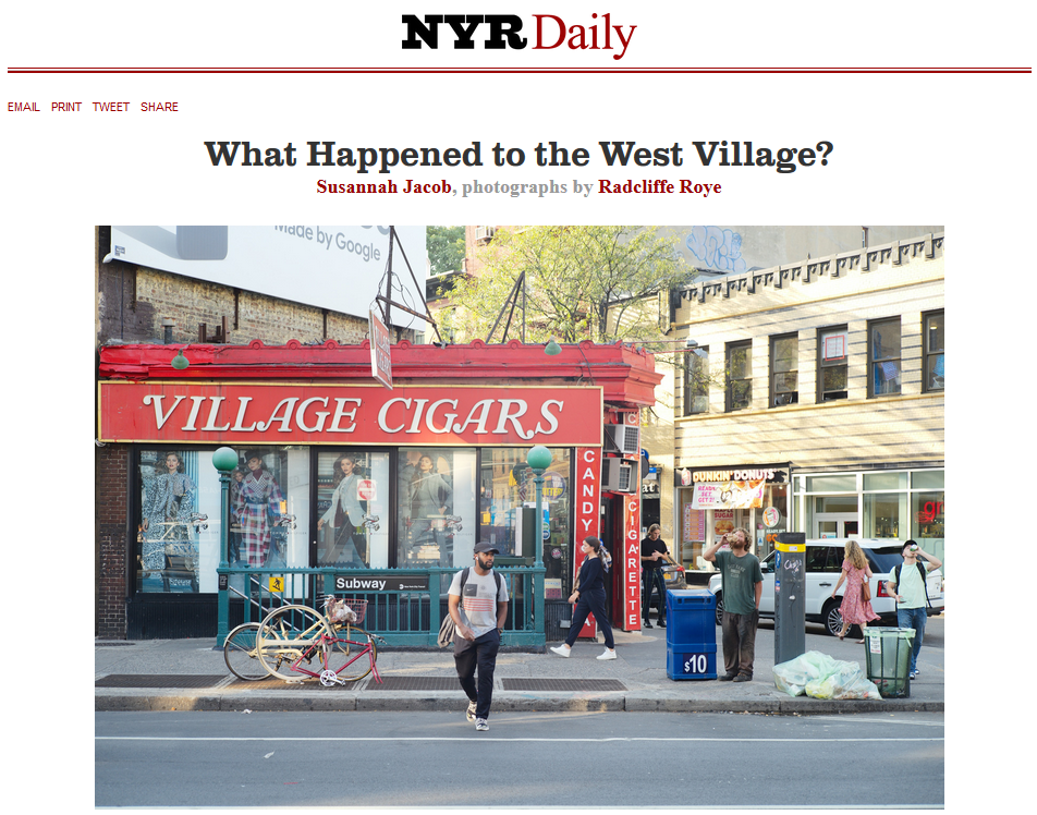 NYRB Article on the West Village