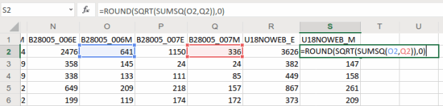 Excel Sum of Squares