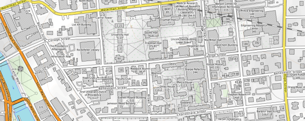 Brown University on OpenTopoMap