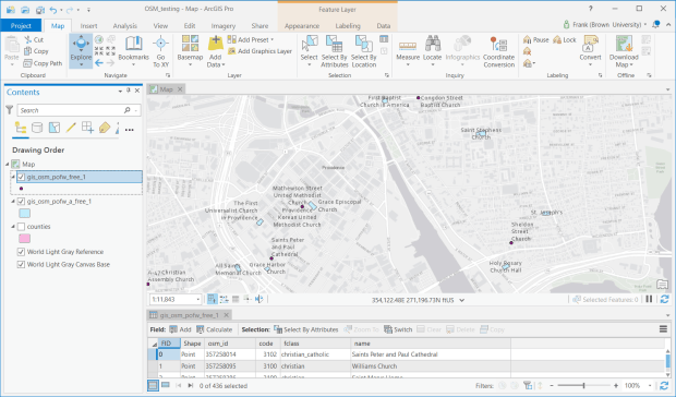 OpenStreetMap Data with ArcGIS Pro and QGIS | At These Coordinates