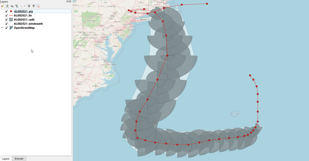 NOAA Tropical Cyclone Report Layers