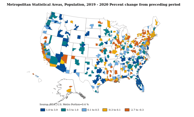 BEA Population Change Map