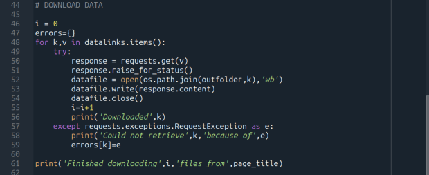 Python Screen Scraping Code