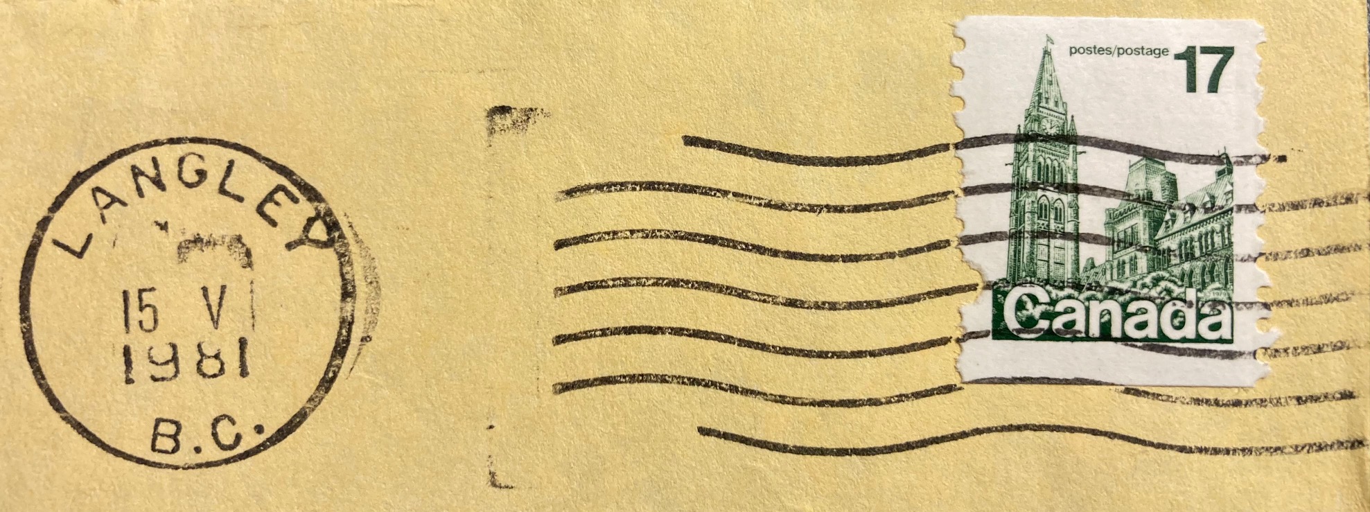 Canada 1980s postmark