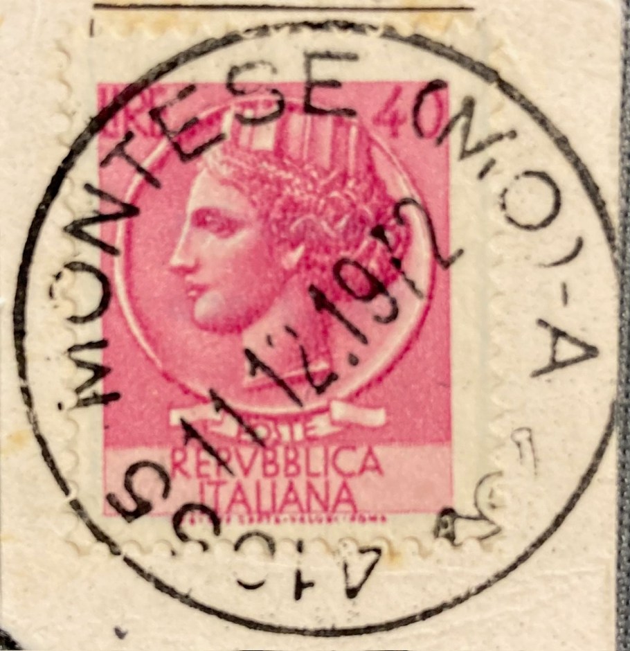 Italy 1970s postmark