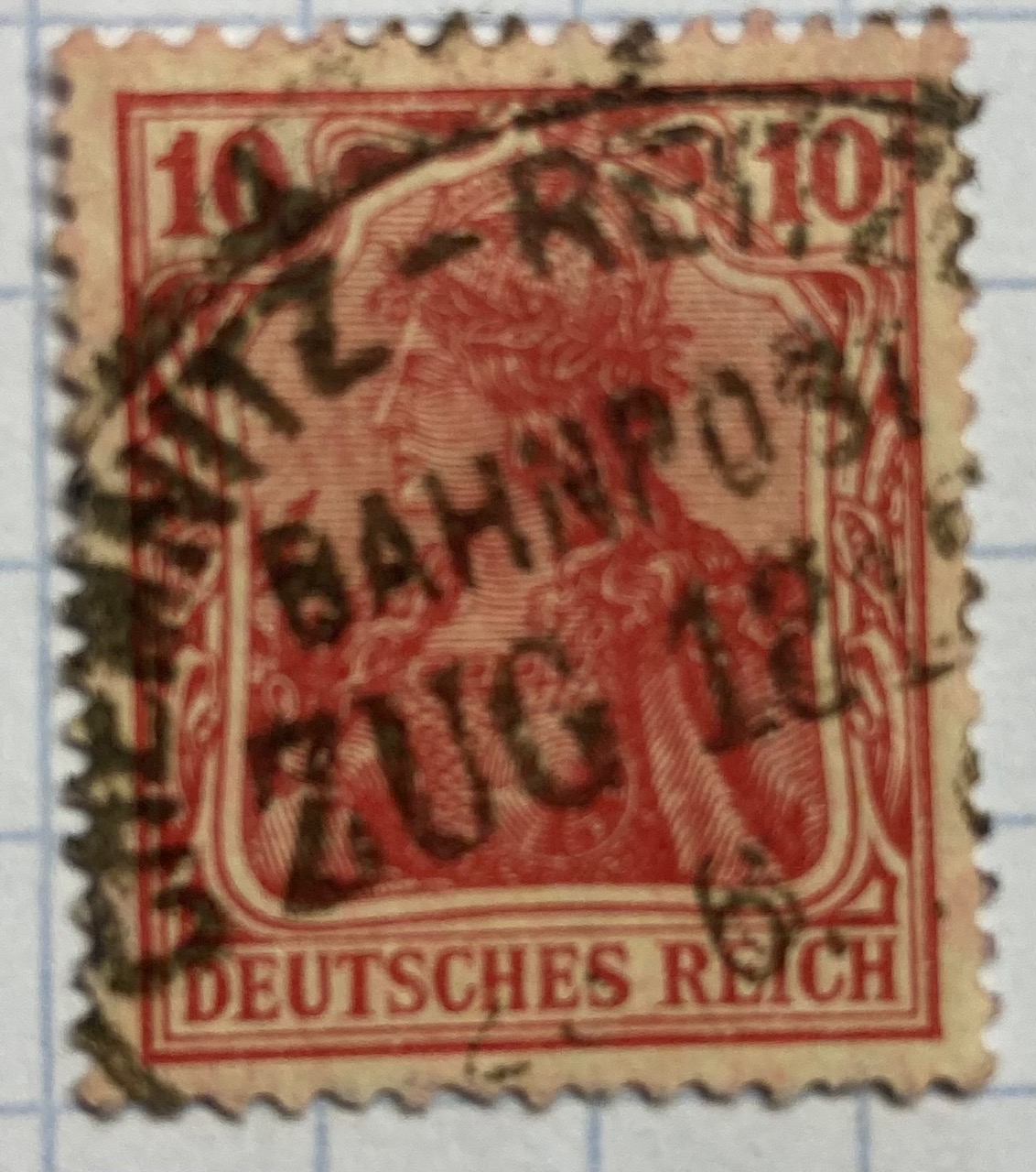 Germany train station postmark