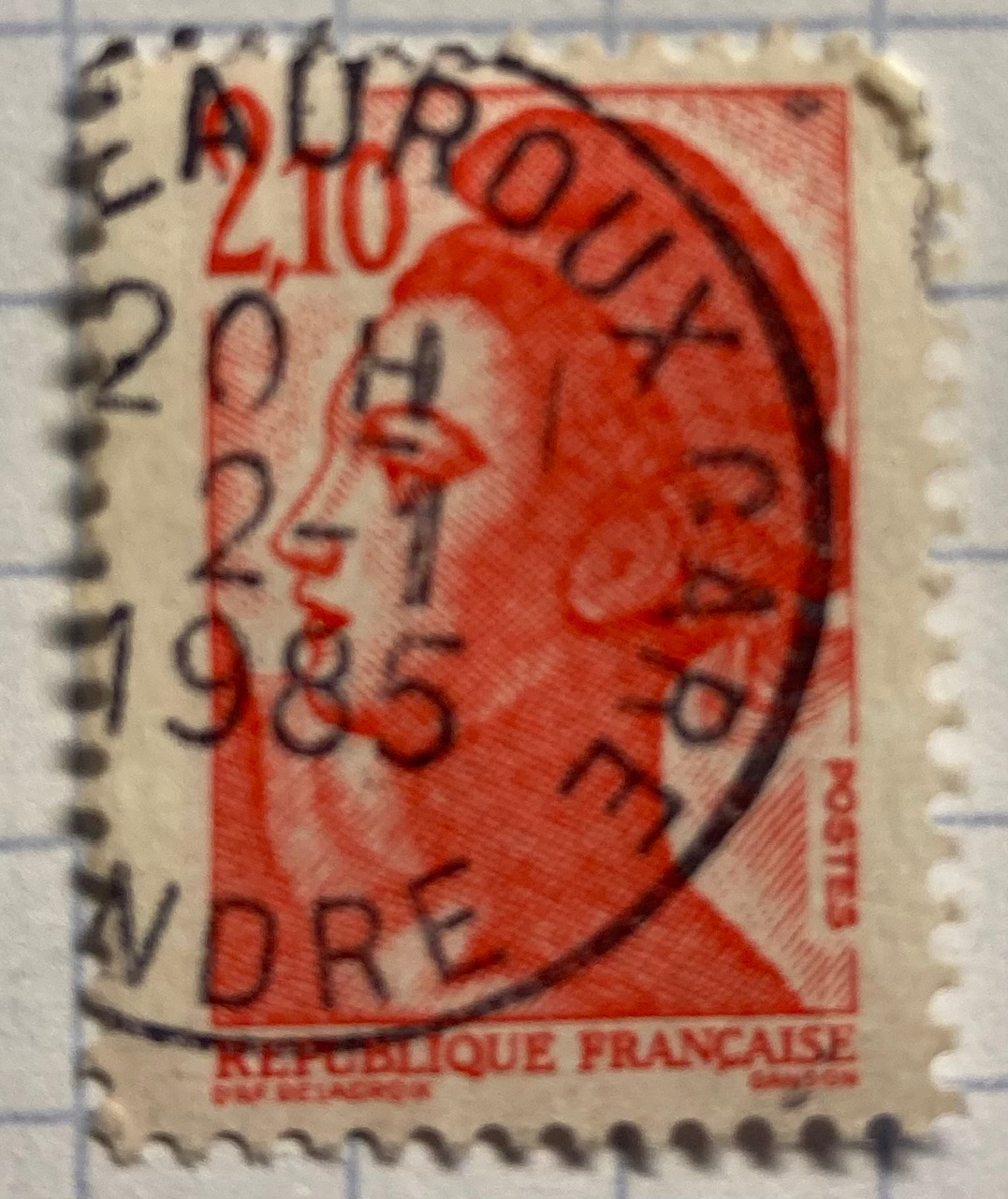 France train station postmark