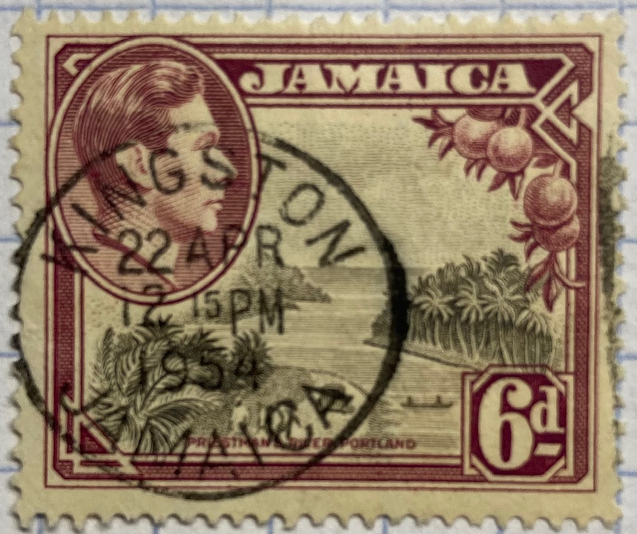 Jamaica 1950s postmark