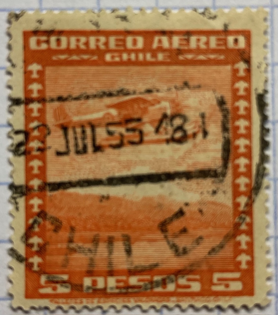 Chile airmail postmark