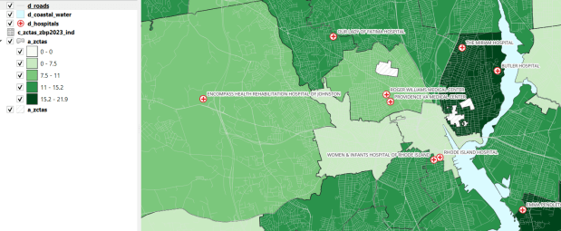 Sample Map Created from Ocean State Spatial Database