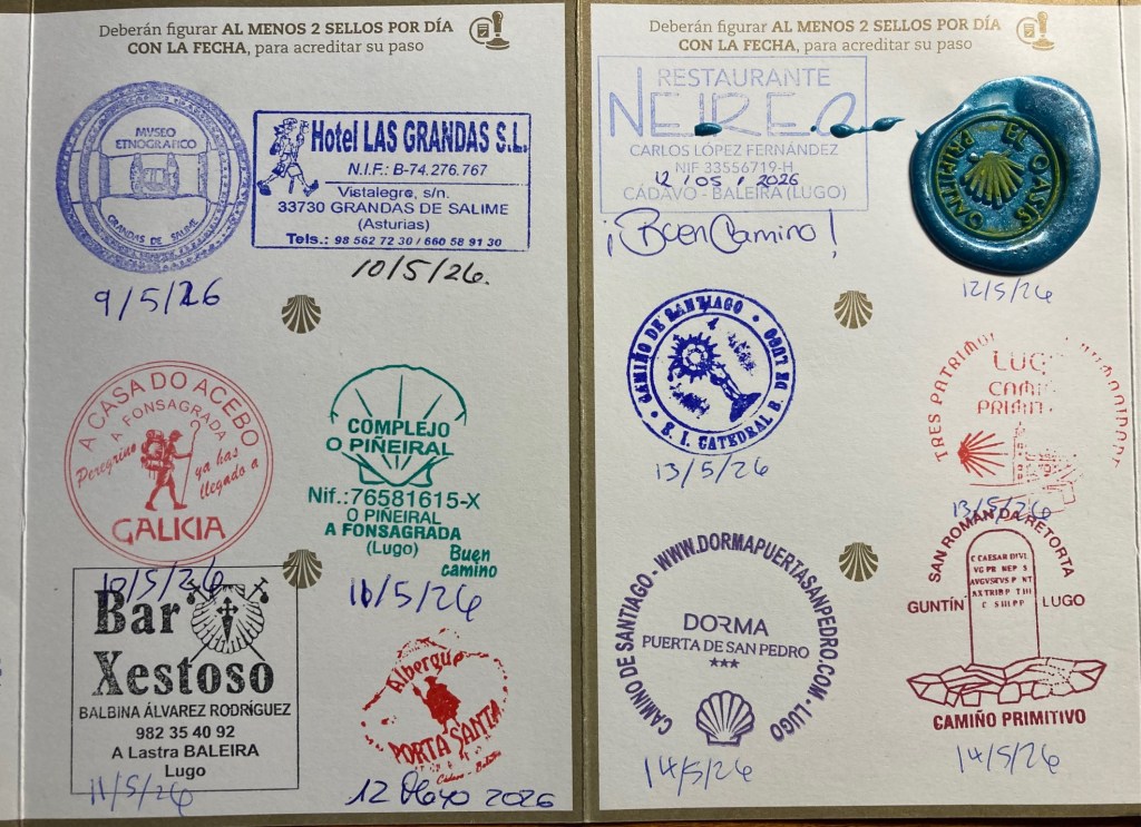 Camino Passport Stamps