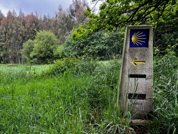 The Camino Primitivo with a Way Marker