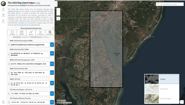 USGS Map Extent Helper